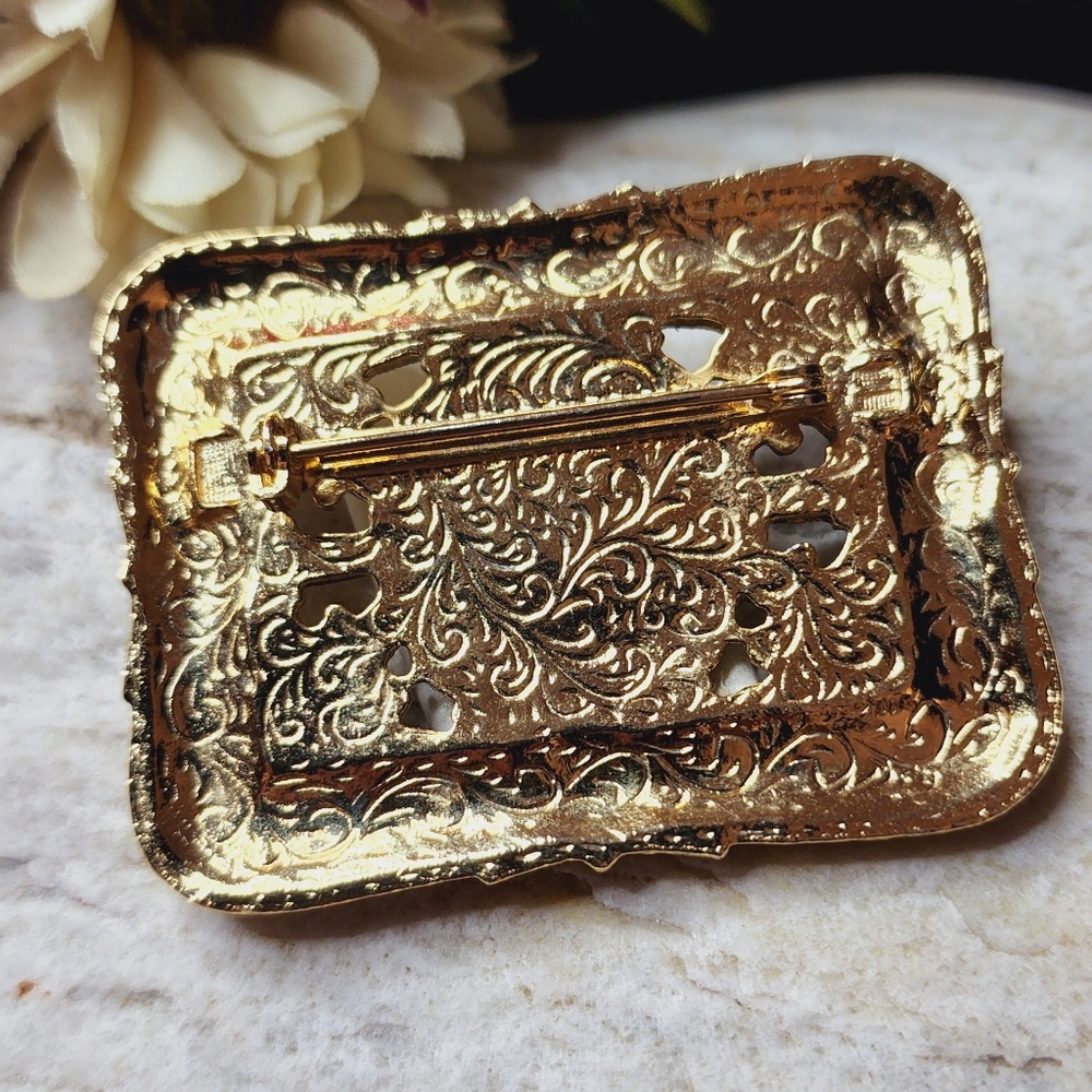 Vintage Rectangular Brooch - image 8